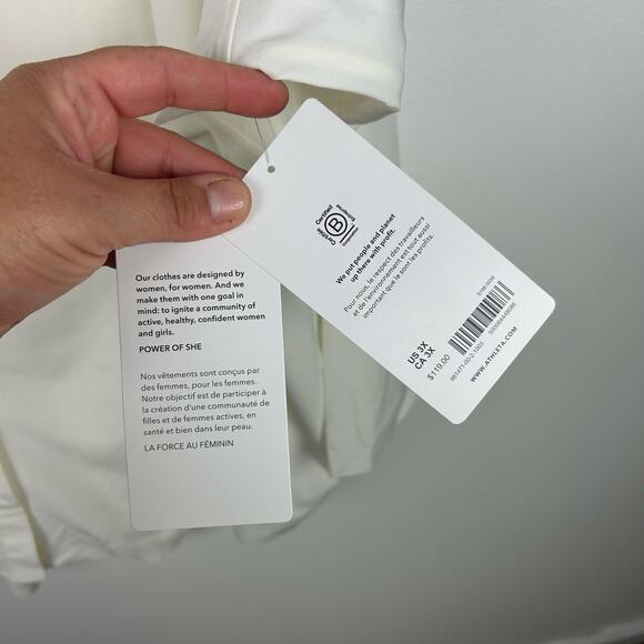 NEW Athleta Urbanite Top Blouse Ivory White Women’s Plus Size 3X Career - Picture 6 of 11